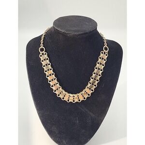 Vintage Signed Sarah Coventry Gold Tone‎ Disk 14" Choker Necklace